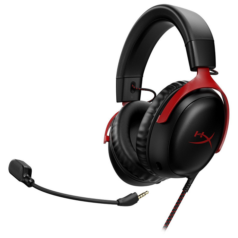 Наушники HyperX Cloud III 3.5mm/USB-A/USB-C Black/Red (727A9AA)