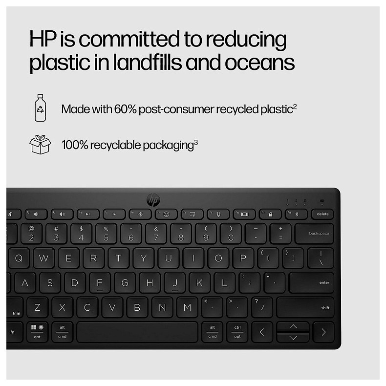 Клавиатура HP 350 Compact Multi-Device BT UKR black