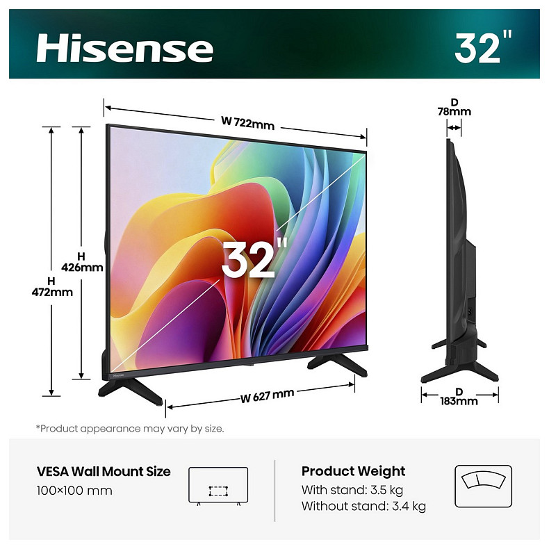 Телевизор HISENSE 32A4S