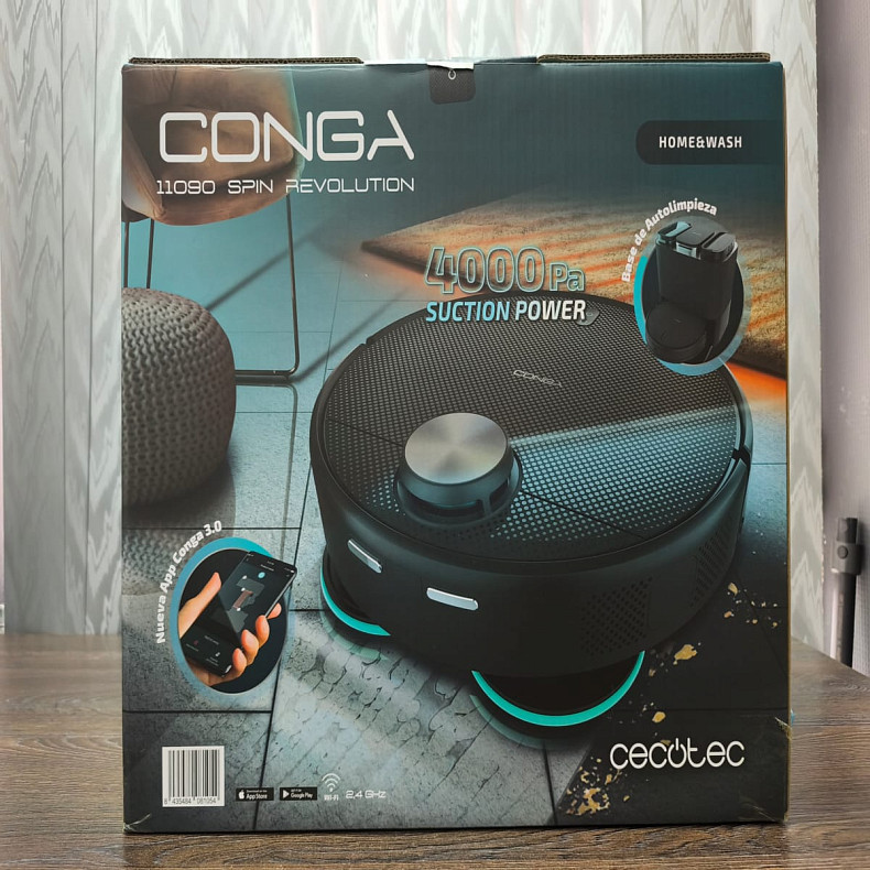 Робот-пилосос Cecotec Conga 11090 Spin Revolution Home&Wash - Як новий