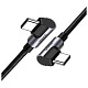 Кабель USB 2.0 Type-C M-M, 2 м, 90°, (20V/3A), (60W) Черный US323 UGREEN