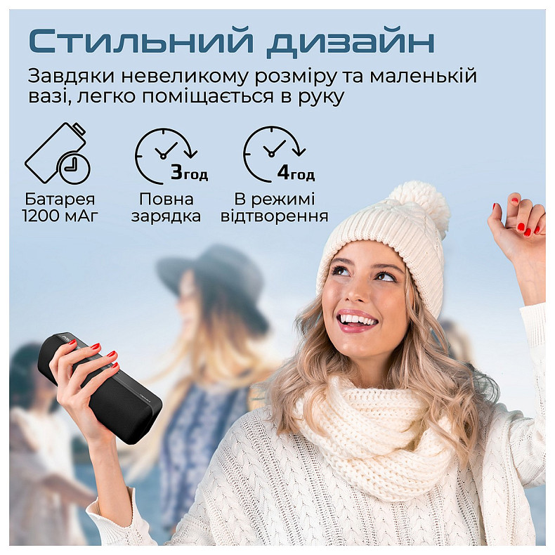 Акустическая система Promate Capsule-2 6W Black