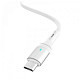 Кабель SkyDolphin S06V LED Smart Power USB - microUSB 1м, White (USB-000558)