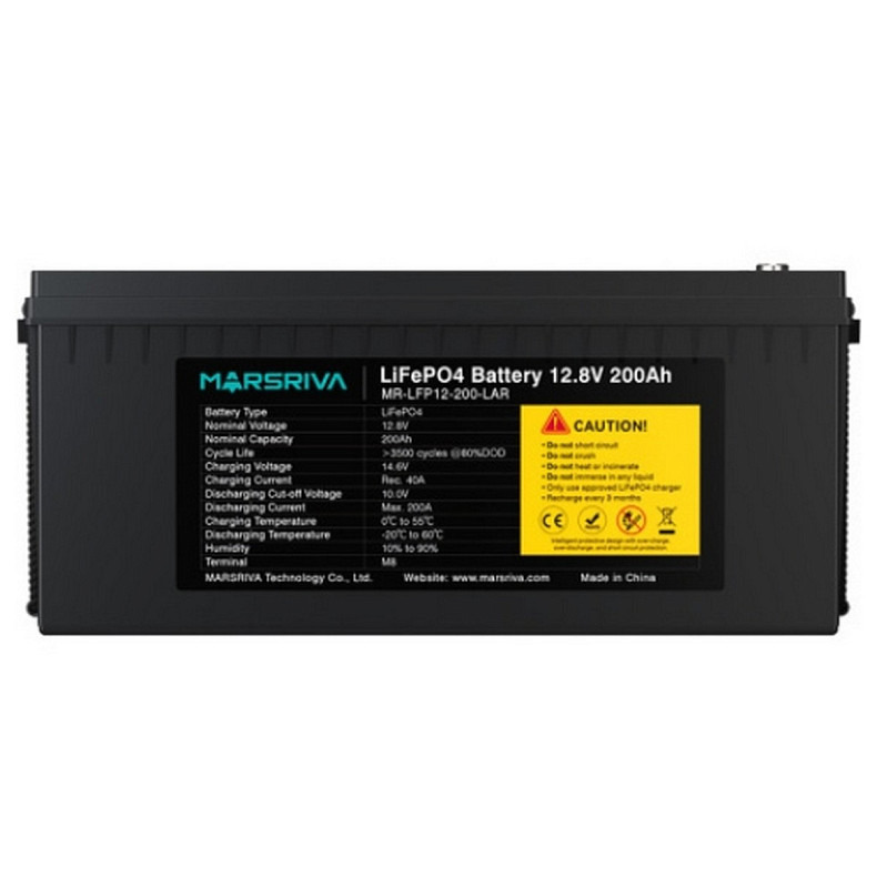 Акумуляторна батарея Marsriva LiFePo4, 12,8 V/200Ah