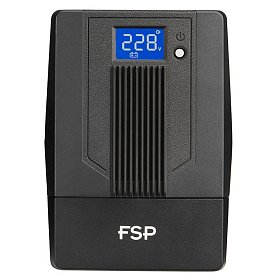 ДБЖ FSP iFP-600, 600ВА/360Вт, USB, LCD, 2хSchuko, AVR, Black