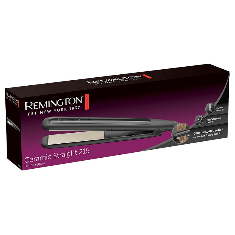 Випрямляч Remington CERAMIC STRAIGHT 215, >215С, дисплей, кераміка, чорний