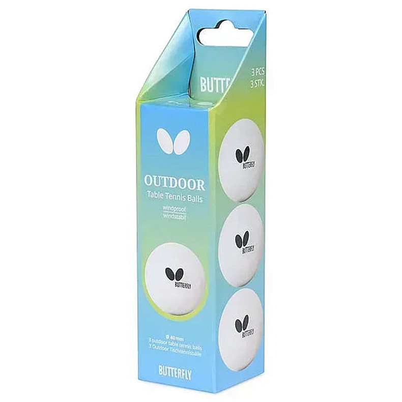 Мячи для настольного тенниса Butterfly Outdoor Balls 3шт (7012450140)