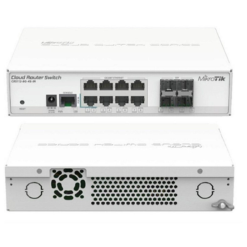 Роутер (маршрутiзатор) Маршрутизатор MikroTik CRS112-8G-4S-IN (8x1G, 4хSFP, L3)