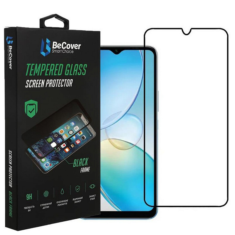 Защитное стекло BeCover для Infinix Hot 12i (X665B) Black (708540)