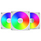 Набір із трьох вентиляторів Montech GF120R V2 ARGB PWM 120MM 3 IN 1 (W)