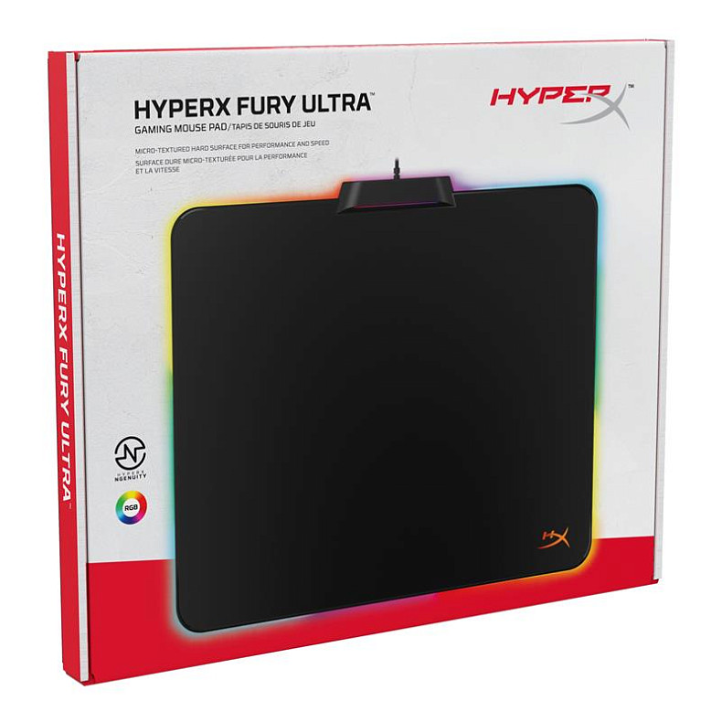 Игровая поверхность Kingston HyperX Fury Ultra Mouse Pad RGB Black (HX-MPFU-M)