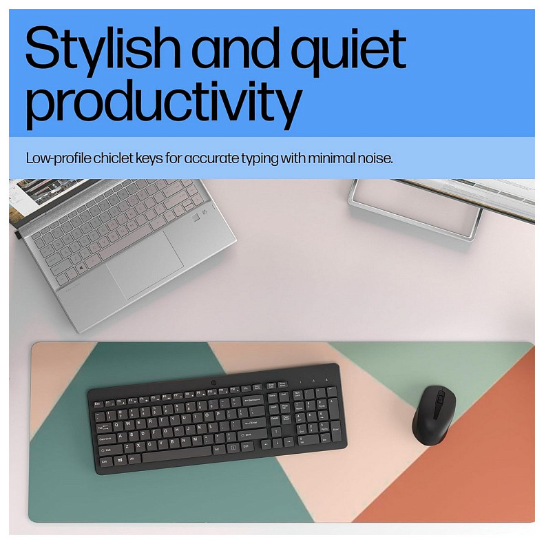 Клавіатура мембранна HP 220, 104key, WL, EN/UK, чорний