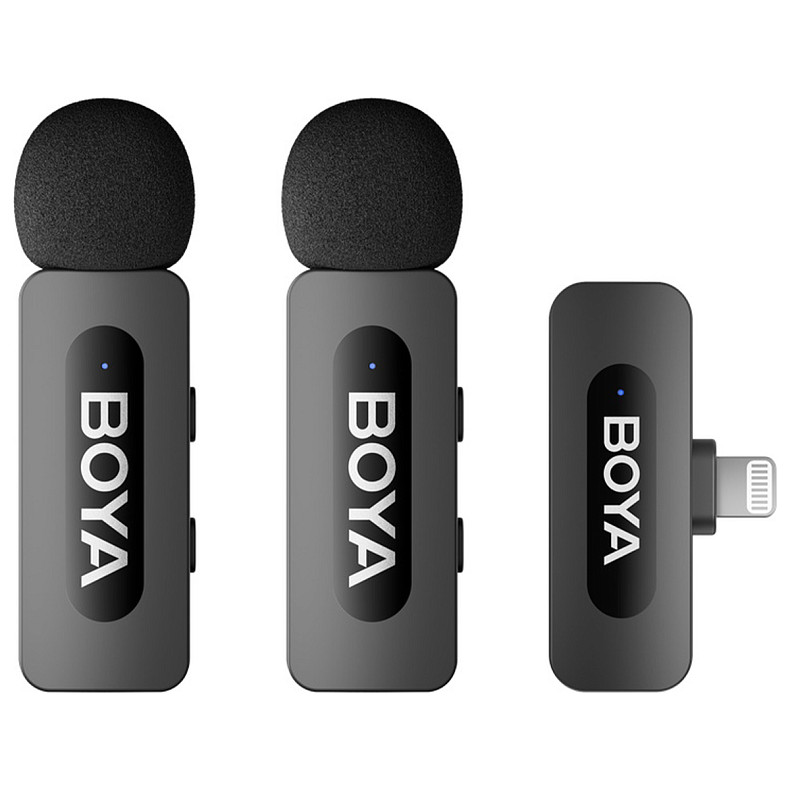 Беспроводной петличный микрофон BOYA BY-V2 Lightning Black