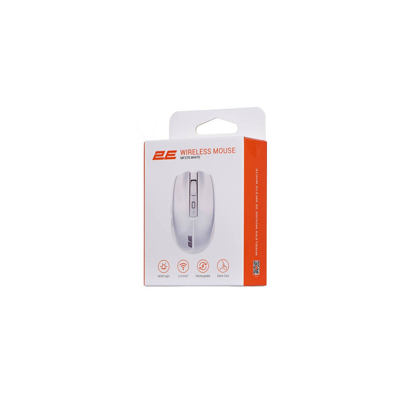 Мышка 2E MF270 Silent Rechargeable WL White (2E-MF270WWH)