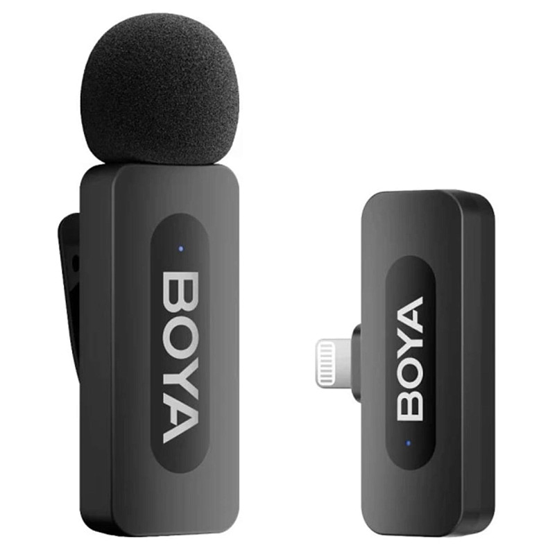 Беспроводной петличный микрофон BOYA BY-V2 Lightning Black