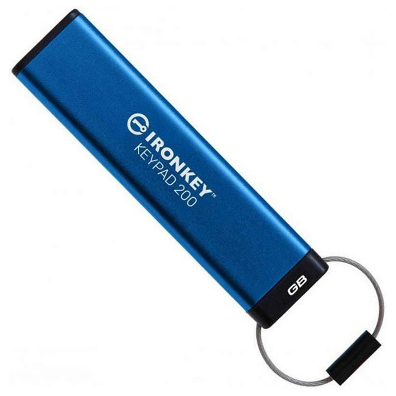 Флешка Kingston IronKey Keypad 200 128GB USB3.2 Type-C Blue (IKKP200C/128GB)