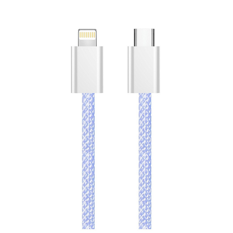 Кабель ColorWay Lightning + Type-C USB (M/M), 3.0 А, 1 м, Purple (CW-CBPDCL061-PU)