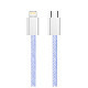 Кабель ColorWay Lightning + Type-C USB (M/M), 3.0 А, 1 м, Purple (CW-CBPDCL061-PU)