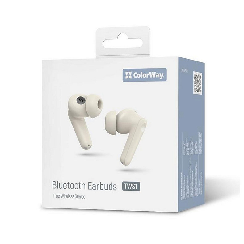 Навушники СolorWay Slim TWS-1 Earbuds Long Life Beige (CW-TWS1BE)