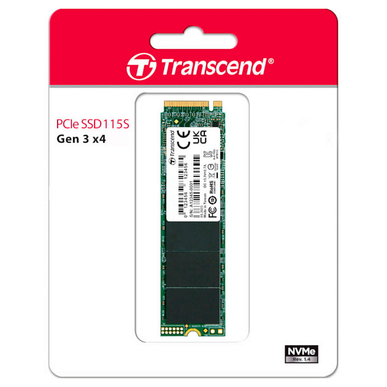 SSD диск Transcend MTE115S 2TB M.2 2280 Gen3x4 TLC (TS2TMTE115S)