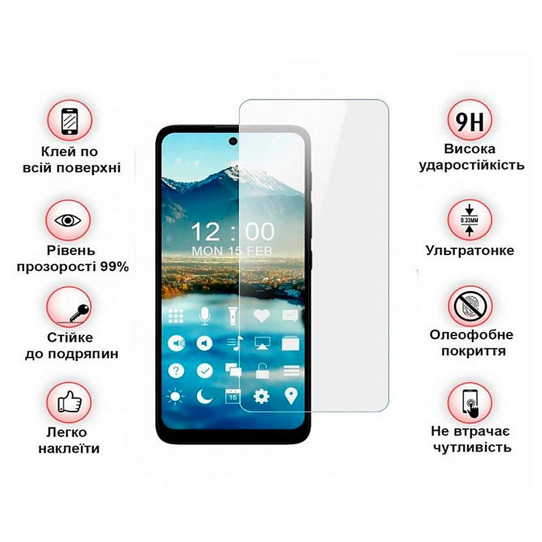 Защитное стекло BeCover для Motorola Moto E30/E40 Crystal Clear Glass 3D (708092)