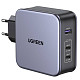 Зарядное устройство 3xUSB 140W GaN (2хUSB-C+USB-A) CD289 with C to C Cable 1.5 м Gray Ugreen
