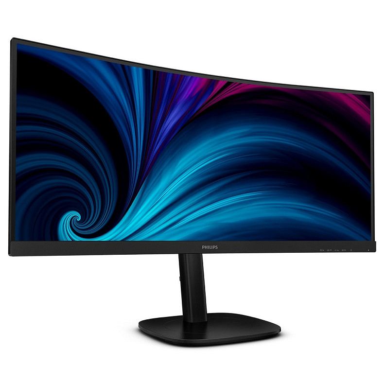 Монітор 34" Philips 34B2U3600C, WQHD, VA, 120Гц, вигн., HDMI, DP, USB-C, RJ-45, USB-hub, HAS, чорний
