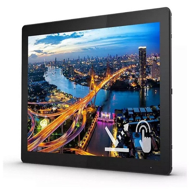 Монитор 17" Philips 172B1TFL, сенсорный (10 касаний), 5:4, 1280x1024, 75Hz, HDMI, DVI-D, DP, USB, черный