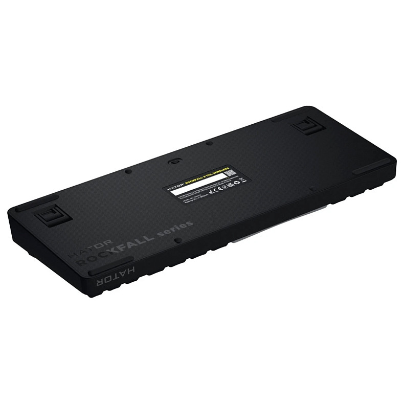 Клавіатура HATOR Rockfall 3 Mecha TKL wireless orange (HTK850) black, US layout, QMK/VIA