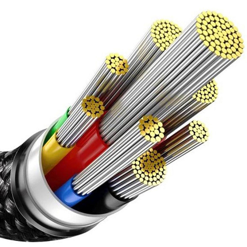 Кабель Baseus Tungsten Gold Fast Charging Data Cable Type-C to Type-C 240W 2m Black