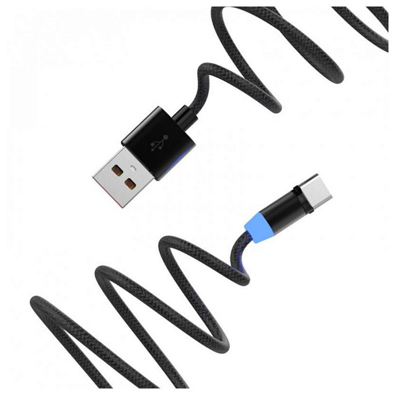 Кабель SkyDolphin S59KIT Magnetic USB - Lightning + microUSB + Type-C 1м, Black (SDUSB-000547)