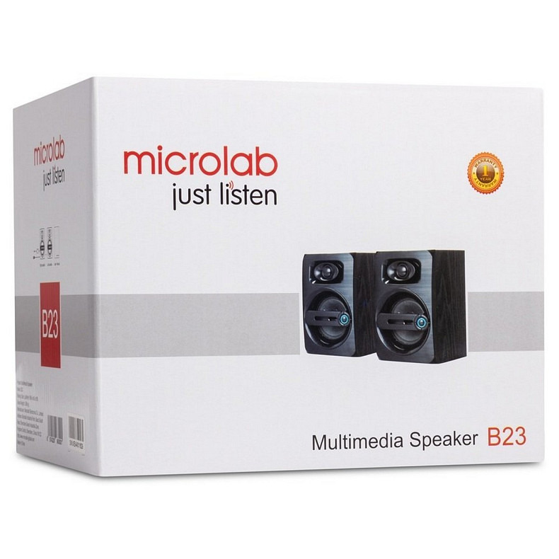 Акустична система MICROLAB 2.0 B-23,USB Wooden (B-23)