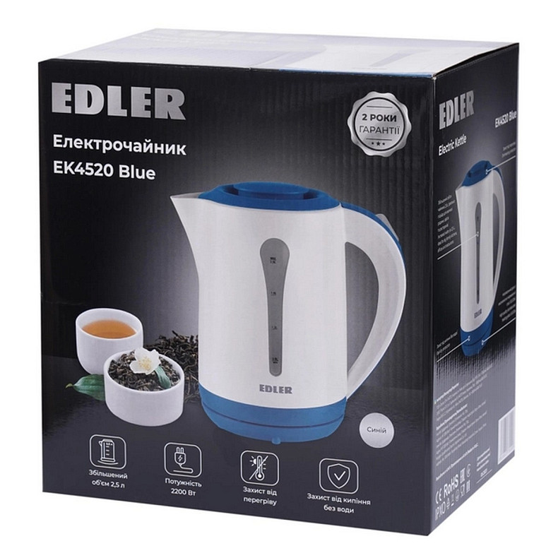 Електрочайник Edler EK4520 Blue