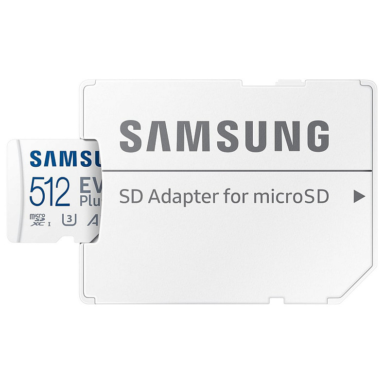 Карта памяти Samsung microSDXC 512GB C10 UHS-I R100MB/s Evo Plus + SD