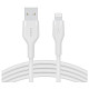 Кабель Belkin USB-A > Lightning, 1м, силиконовый, с клипсой, белый