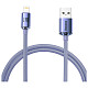 Кабель Baseus Crystal Shine USB - Lightning, 2.4A, 2м Purple (CAJY000105)