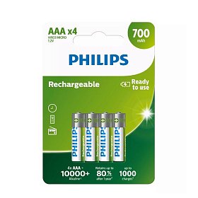 Аккумулятор Philips AAA/HR03 NI-MH 700 mAh BL 4шт