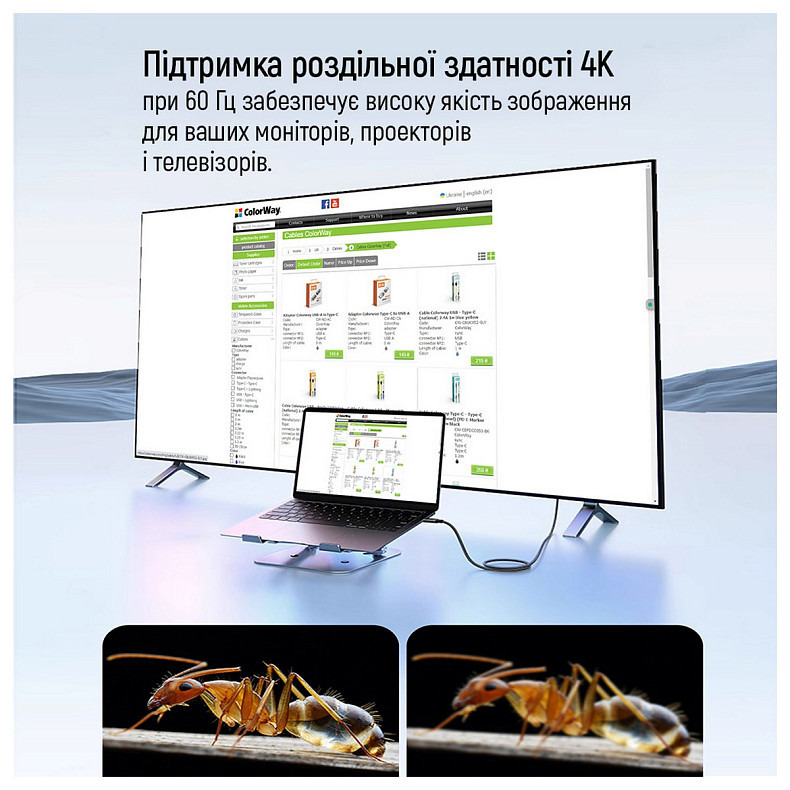 Кабель ColorWay USB Type-C + USB Type-C (M/M), 5.0 А, 1 м, Black (CW-CBPDCC062-BK)