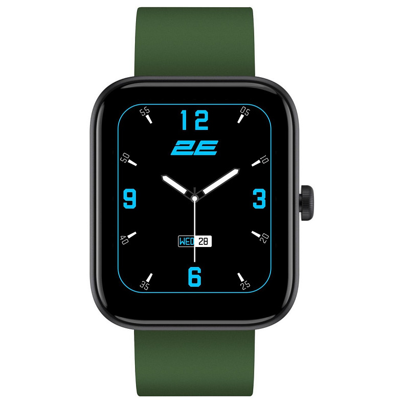 Смарт-часы 2E Alpha SQ Music Edition 46mm Black-Green (2E-CWW40BKGN)