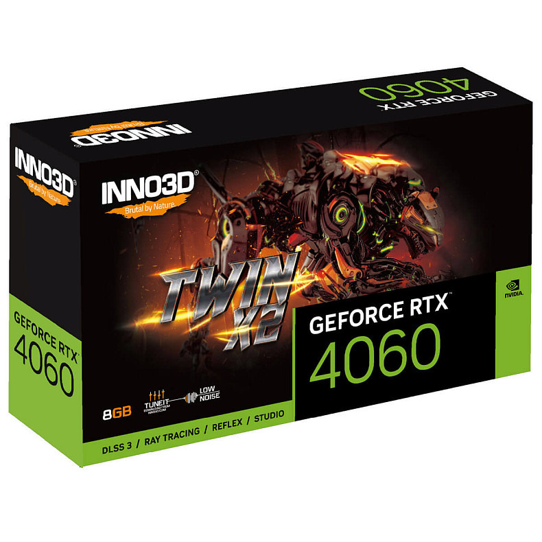 Видеокарта INNO3D GeForce RTX 4060 8GB GDDR6 TWIN X2