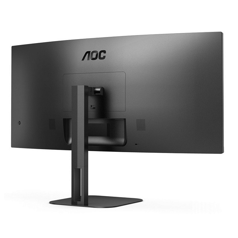 Монитор 34" AOC CU34V5C/BK, WQHD, VA, 100Гц, 1 мс, изогнутый, HDMI, DP, USB-C, USB-hub, колонки, черный