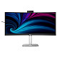 Монітор 34" Philips 34B2U6603CH, WQHD, VA, 120Гц, вигн., 2xHDMI, DP, USB-C,RJ-45,USB-hub,HAS,сіро-ср.