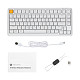 Клавиатура механическая Keychron J1 82Key, K pro Red, WL/BT/USB-A, QMK, Hot-swap, EN/UKR, RGB, белый