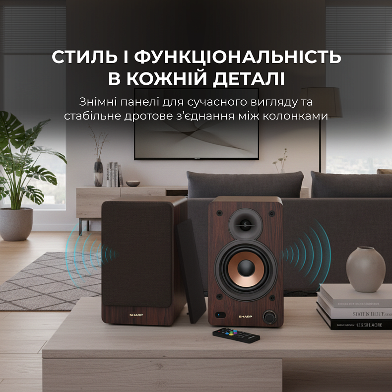 Акустические колонки Sharp CP-SS30 Brown