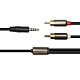 Аудіо кабель PowerPlant 3.5мм Stereo Plug - 2*RCA, 1 м