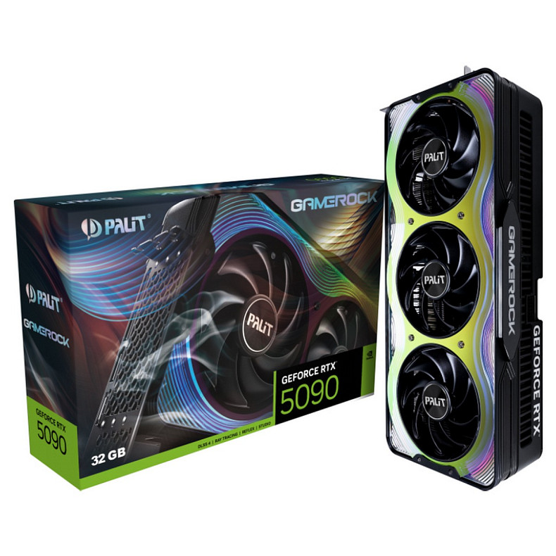 Видеокарта Palit GameRock RTX 5090 32GB GDDR7 (NE75090019R5-GB2020G)