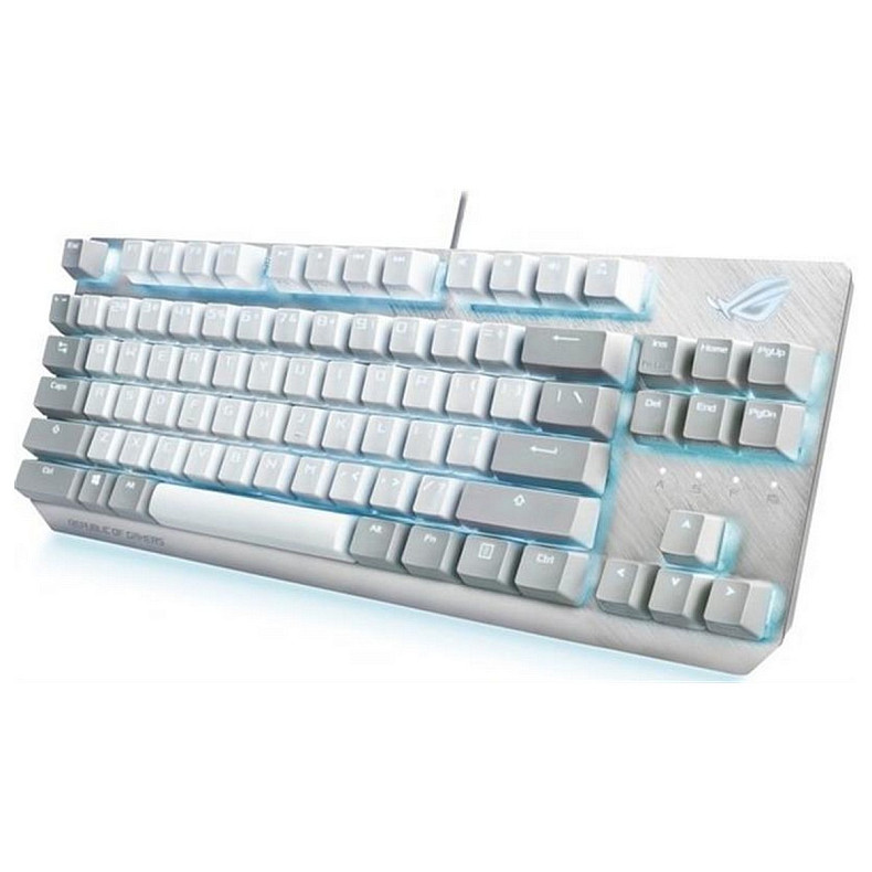 Клавіатура Asus ROG Strix Scope NX TKL Moonlight White RD LED 84key EN White (90MP02B6-BKUA00)