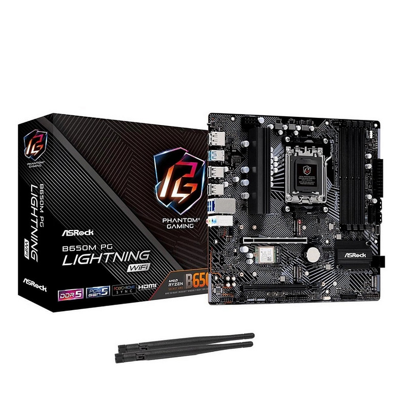 Материнская плата ASRock B650M PG Lightning Socket AM5