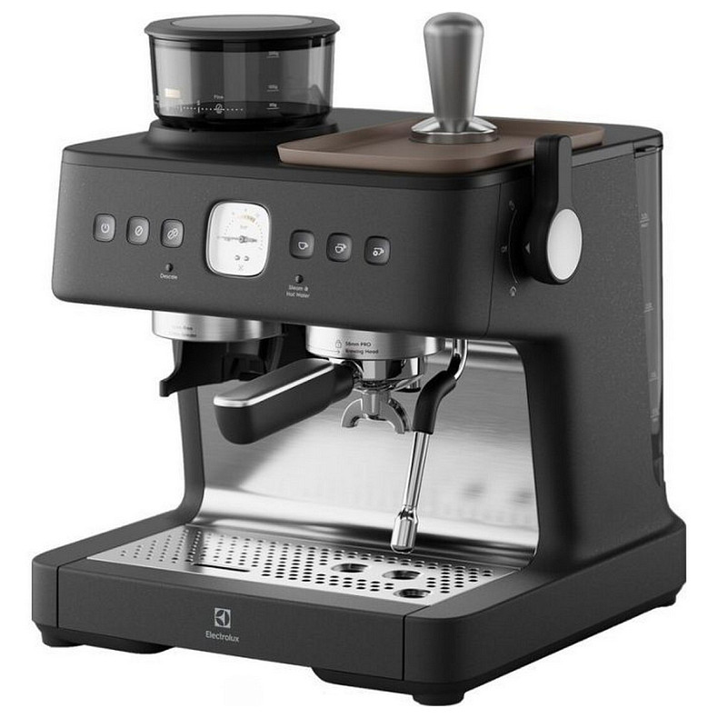 Кавоварка Electrolux ріжкова, 3л, зерно+мелена, ручний капуч, кавомолка, підігрів чашок, подача гар.