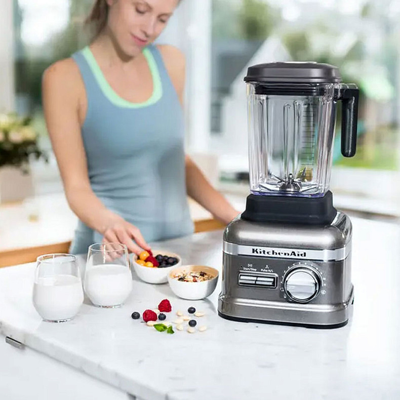 Блендер KitchenAid Artisan Power Plus 1,66 л 5KSB8270EMS срібний медальйон
